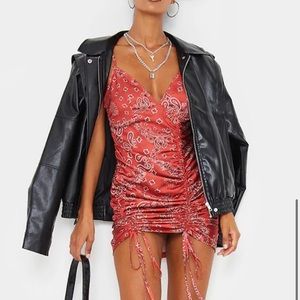 Pretty Little Thing Red Bandana Dress